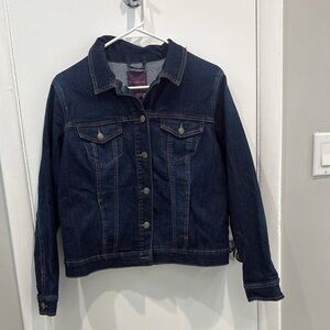 Gloria Vanderbilt Blue Jean Jacket Cropped Waist